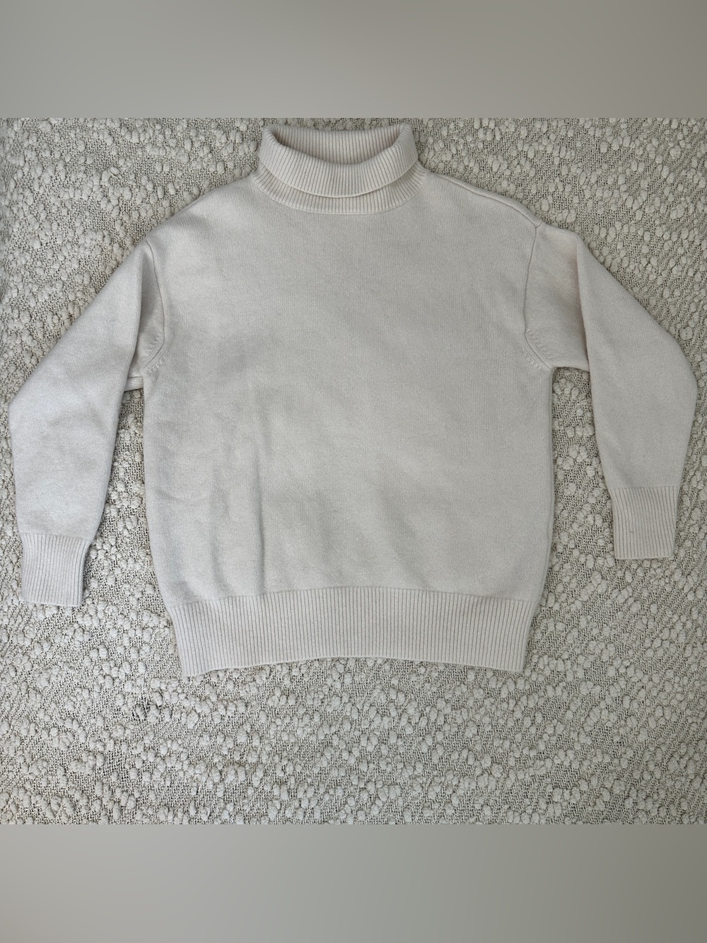 The Group Babaton Aritzia Merino Wool Turtleneck Sweater Cream Size 1 S M